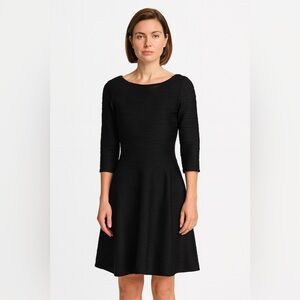 Donna Karan Black Fit and Flare Cocktail Dress